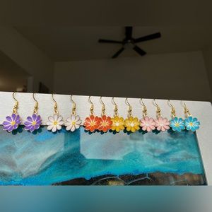 Stainless Steel Flower Earrings